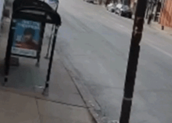 Delivery robots shatter Chicago bus shelter glass in separate incidents, including one caught on camera
